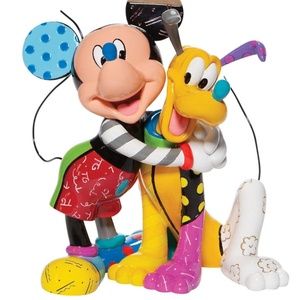 Disney Romero  Britto Mickey & Pluto Figurine ** NEW **